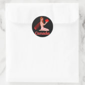 kanadische Pixie mit Ahornleaf Runder Aufkleber (Tasche)