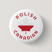 kanadische polnische Wurzeln Button (Vorderseite)