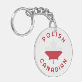 kanadische polnische Wurzeln Schlüsselanhänger (Vorderseite links)