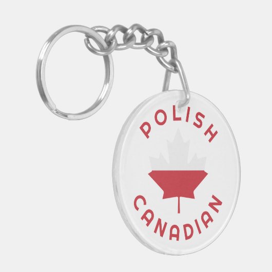 kanadische polnische Wurzeln Schlüsselanhänger (Vorderseite links)
