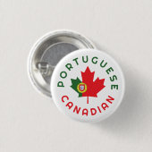 Kanadische Portugiesische Roots Button (Vorne & Hinten)