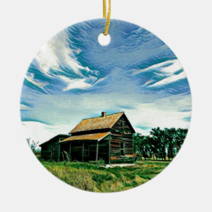 Kanadische Prärie-Frühlingsfarbe Keramikornament