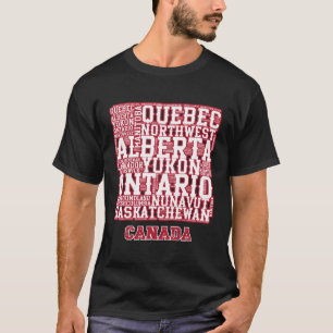 Kanadische Provinzen am Tag Kanada T-Shirt