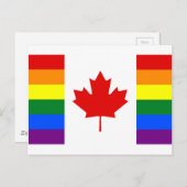 Kanadische Regenbogenflagge Postkarte (Vorne/Hinten)