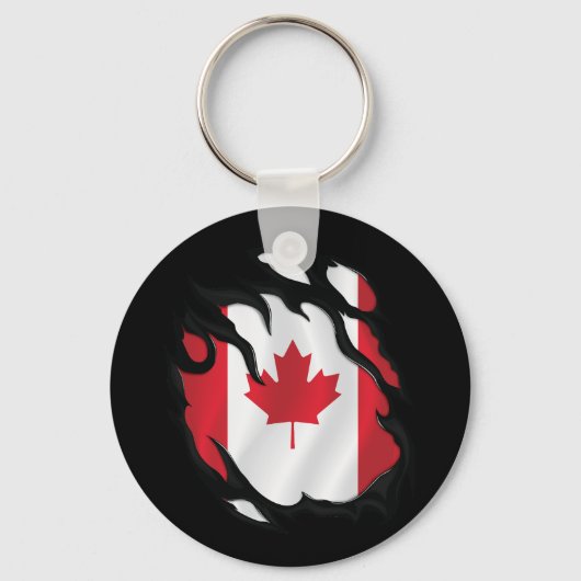 Kanadische Rippflagge Schlüsselanhänger (Vorderseite)