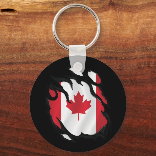 Kanadische Rippflagge Schlüsselanhänger (Rückseite)