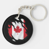 Kanadische Rippflagge Schlüsselanhänger (Rückseite)