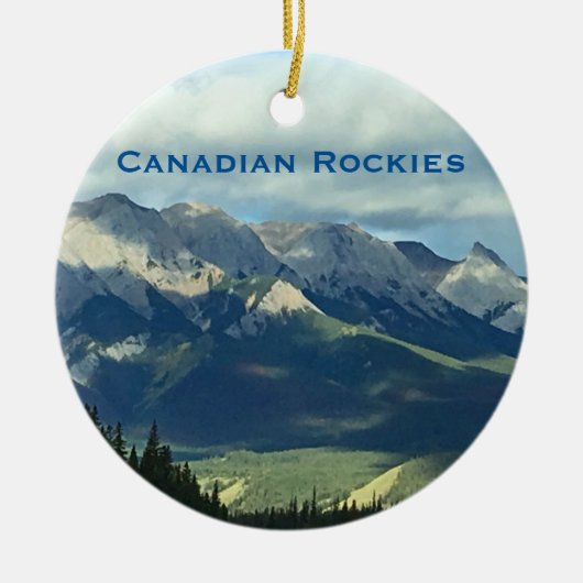 Kanadische Rockies Berge Reisen Keramik Ornament (Vorne)
