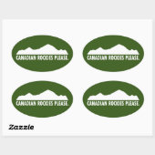 Kanadische Rockies bitte Ovaler Aufkleber (Blatt)