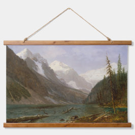 Kanadische Rockies (Lake Louise) Tapestry Wandteppich Mit Holzrahmen