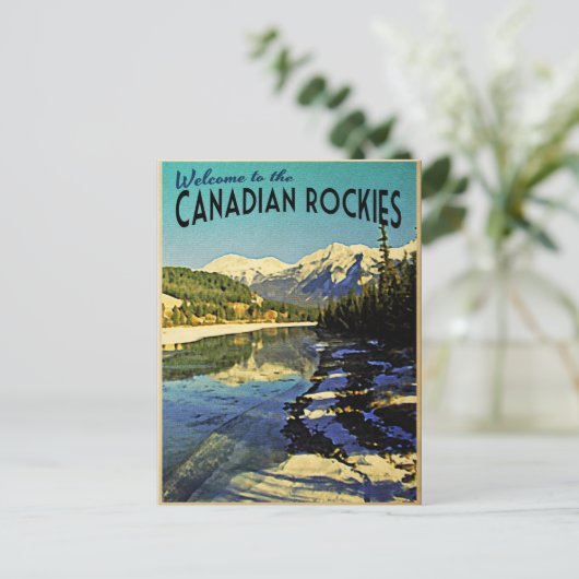 Kanadische Rockies Postkarte (Stehend Vorderseite)