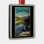 Kanadische Rockies Silbernes Ornament (Rechts)