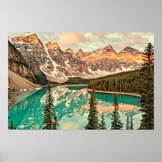 Kanadische Rockies stilisiert Poster (Vorne)