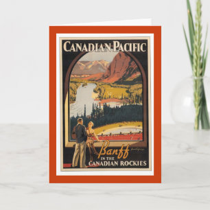 Kanadische Rockies Travel Poster Vertikale Karte