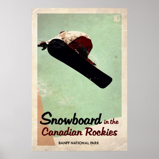 Kanadische Rockies - Vintage Wirkung Poster (Vorne)