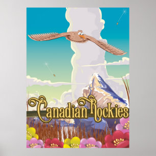 Kanadische Rocky Mountains Adler Reiseposter Poster