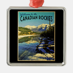 Kanadische Rocky Mountains Silbernes Ornament