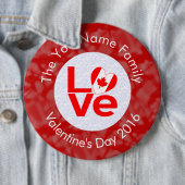 Kanadische Rote LIEBE Flag Personalisiert Button (Beispiel)