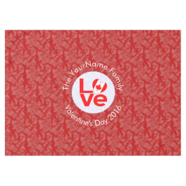 Kanadische Rote LIEBE Flag Personalisiert Tischdecke