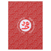 Kanadische Rote LIEBE Flag Personalisiert Tischdecke (Vorderseite)