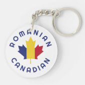 Kanadische Rumänische Roots Schlüsselanhänger (Rückseite)