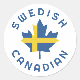 Kanadische Schwedische Wurzeln Runder Aufkleber