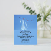 Kanadische Snowbirds-Flugzeuge Einladung (Stehend Vorderseite)