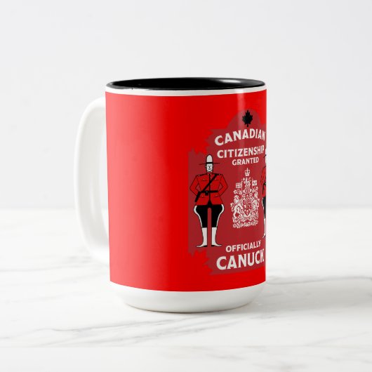 Kanadische Staatsbürgerschaft - Geschenk Zweifarbige Tasse (Vorderseite Links)