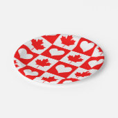 Kanadische Teller, Geburtstag, Kanada Party Pappteller (Schrägansicht)