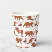 Kanadische Tiere am Tag Kanada Pappbecher (Vorderseite)