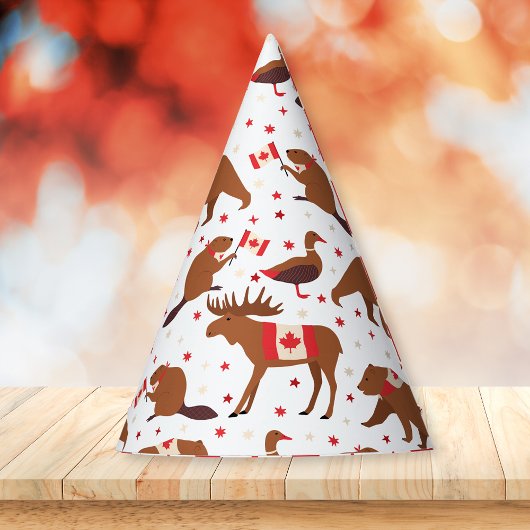 Kanadische Tiere am Tag Kanada Partyhütchen