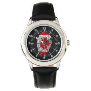 Kanadische Touch-Fingerabdruckflagge Armbanduhr