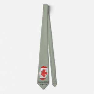 Kanadische Touch-Fingerabdruckflagge Krawatte
