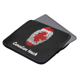 Kanadische Touchfingerabdruckflagge Laptopschutzhülle