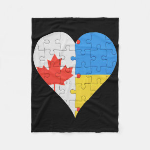 Kanadische ukrainische Flagge Herz Kanada Ukraine Fleecedecke