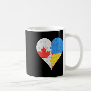 Kanadische ukrainische Flagge Herz Kanada Ukraine Kaffeetasse