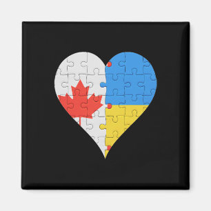 Kanadische ukrainische Flagge Herz Kanada Ukraine Magnet