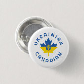Kanadische ukrainische Wurzeln Button (Vorne & Hinten)