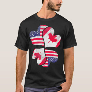 kanadische USA Flaggen Herzfreundschaft Geschenk K T-Shirt