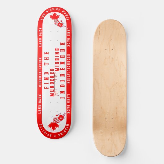 KANADISCHE VERSTÖSSERUNG SKATEBOARD (Vorderseite)