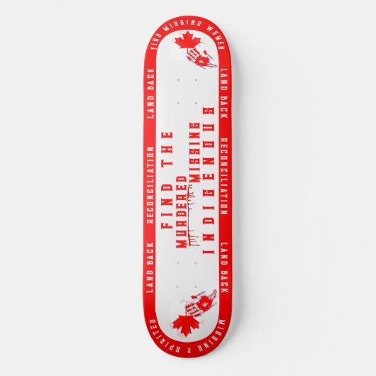 KANADISCHE VERSTÖSSERUNG SKATEBOARD (Vorderseite)