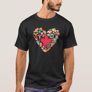 Kanadische Vintage Symbole Kanadas Flaggenmarschad T-Shirt