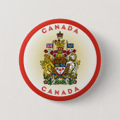 Kanadische Wappen-Circle-Form Button (Vorderseite)