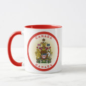 Kanadische Wappen-Circle-Form Tasse (Links)