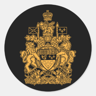 Kanadische Wappen - Kanada-Wappen Runder Aufkleber