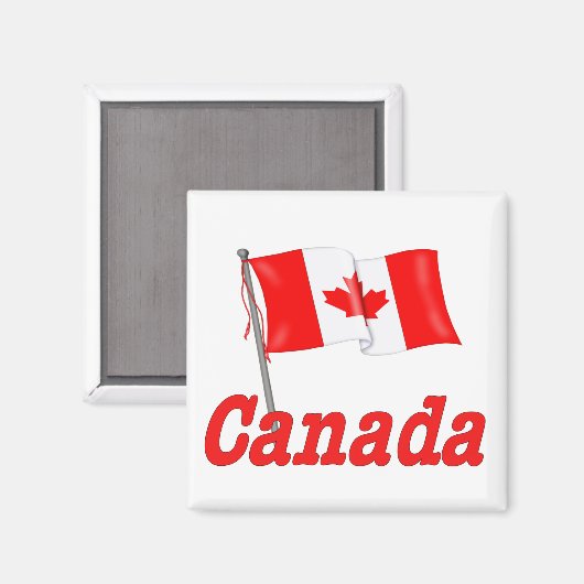 Kanadische Waving Flag Magnet (Vorderseite/Rückseite)