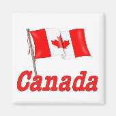 Kanadische Waving Flag Magnet (Vorne)