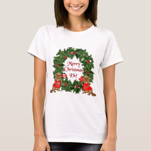 Kanadische Weihnachten T-Shirt (Vorderseite)