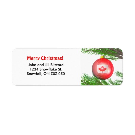 Kanadische Weihnachtsbaumdekoration (Vorne)