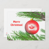 Kanadische Weihnachtsbaumdekoration Feiertagspostkarte (Vorne/Hinten)